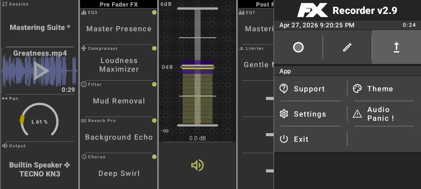 App sampler export