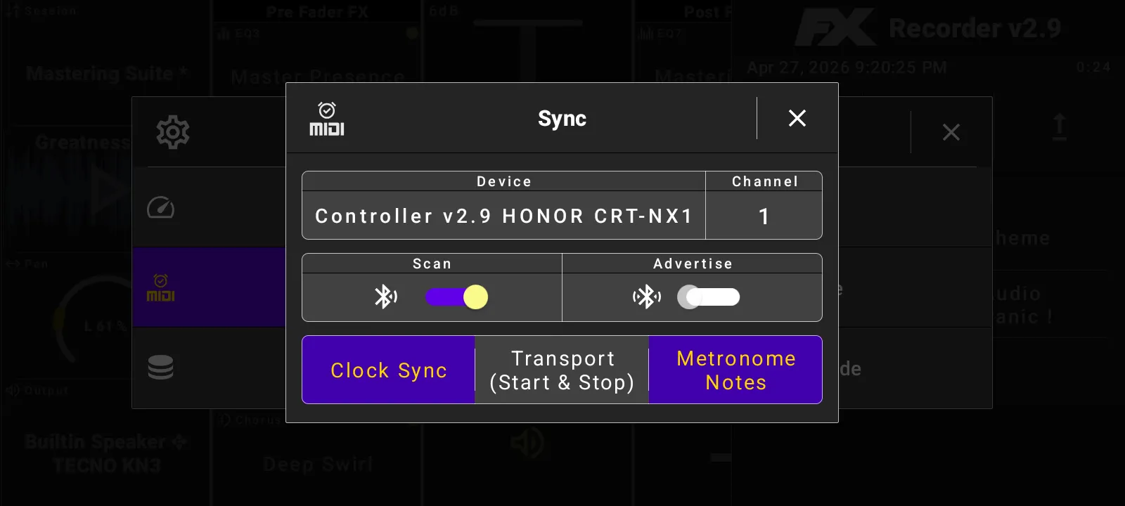 MIDI sync